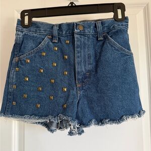 Naya Denim Shorts with White Stitching